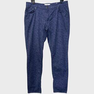 BRAX Pants Blue Melange Men's 38X34 Chuck Modern Fit 5-Pocket Hi-Flex Stretch